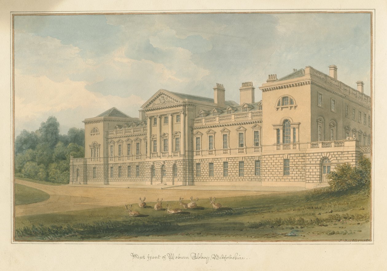 Bedfordshire - Woburn Abbey, 1824 alkotó: John Buckler