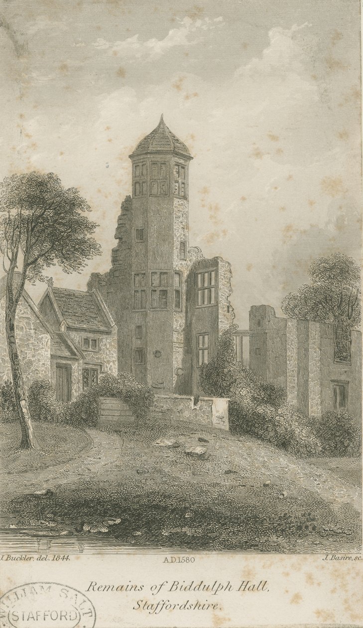 Biddulph Hall (régi): acélmetszet alkotó: John Buckler
