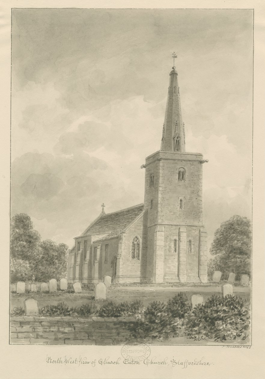 Church Eaton Church: szépia rajz alkotó: John Buckler