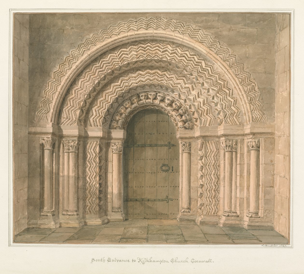 Cornwall – Kilkhampton templom alkotó: John Buckler
