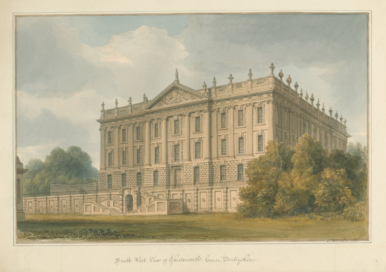 Derbyshire - Chatsworth House alkotó: John Buckler