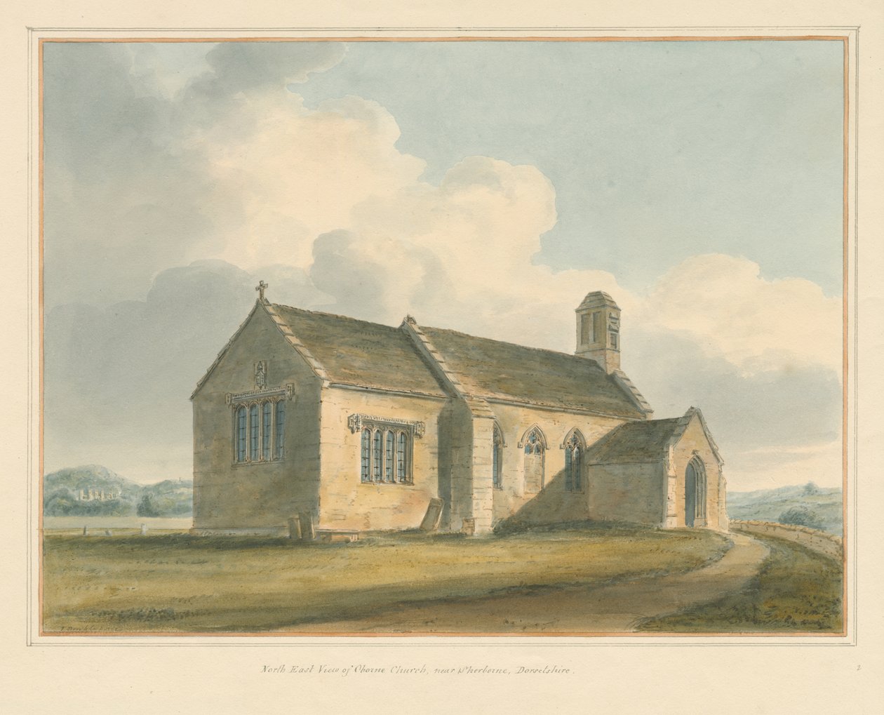 Dorset – Chorne templom, 1802 alkotó: John Buckler