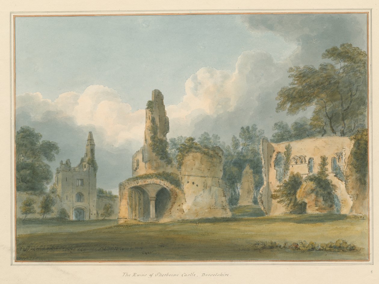 Dorset - Sherborne - Kastélyromok, 1802 alkotó: John Buckler