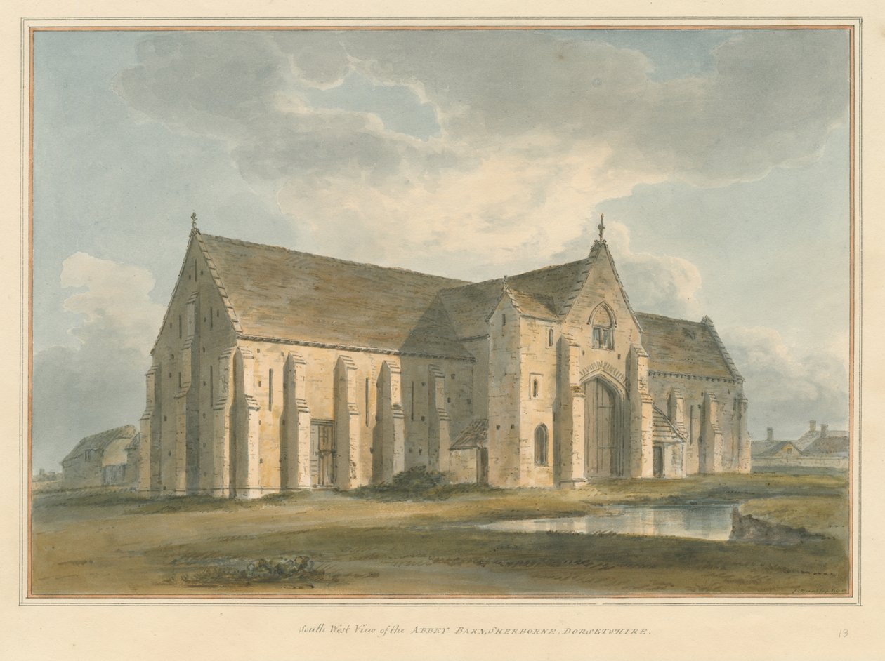 Dorset - Sherborne - Az Abbey Barn alkotó: John Buckler