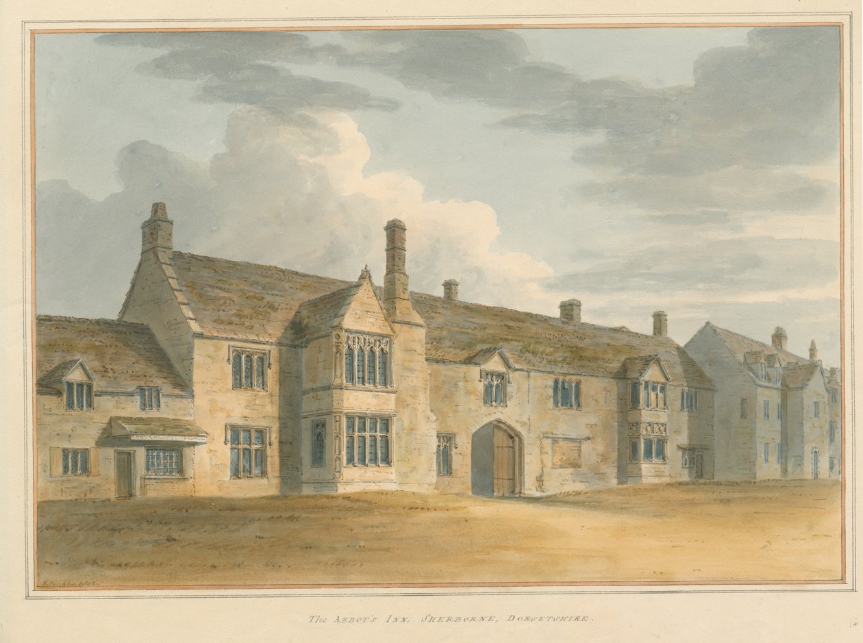 Dorset – Sherborne – Az apát fogadója, 1802 alkotó: John Buckler
