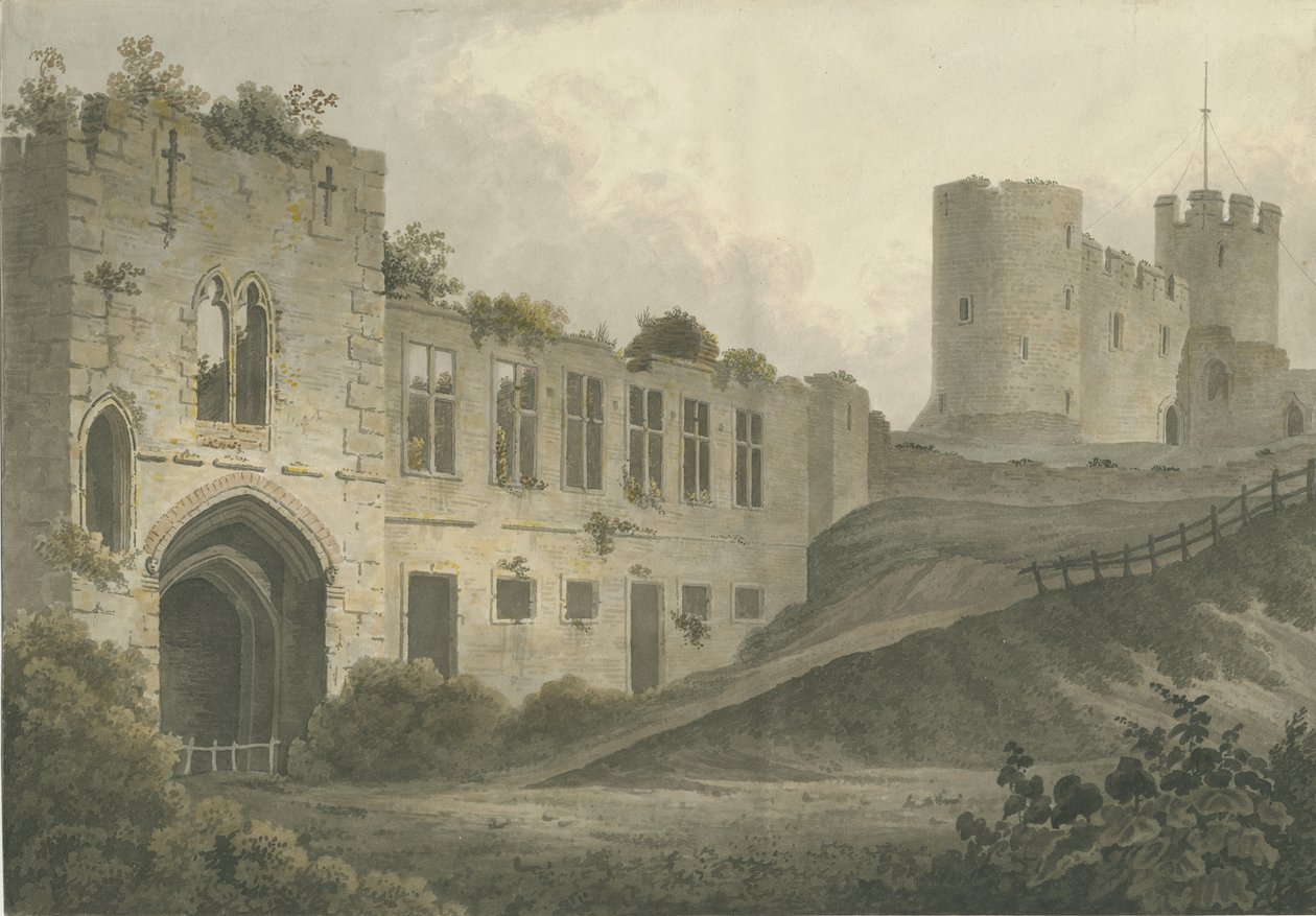 Dudley kastély – The Keep: akvarell festészet, és [c 1820] alkotó: John Buckler