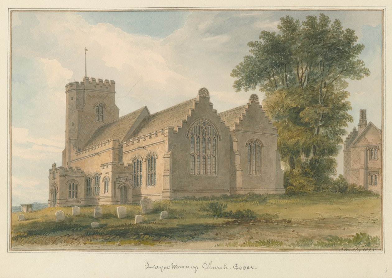Essex – Layer Marney templom, 1825 alkotó: John Buckler