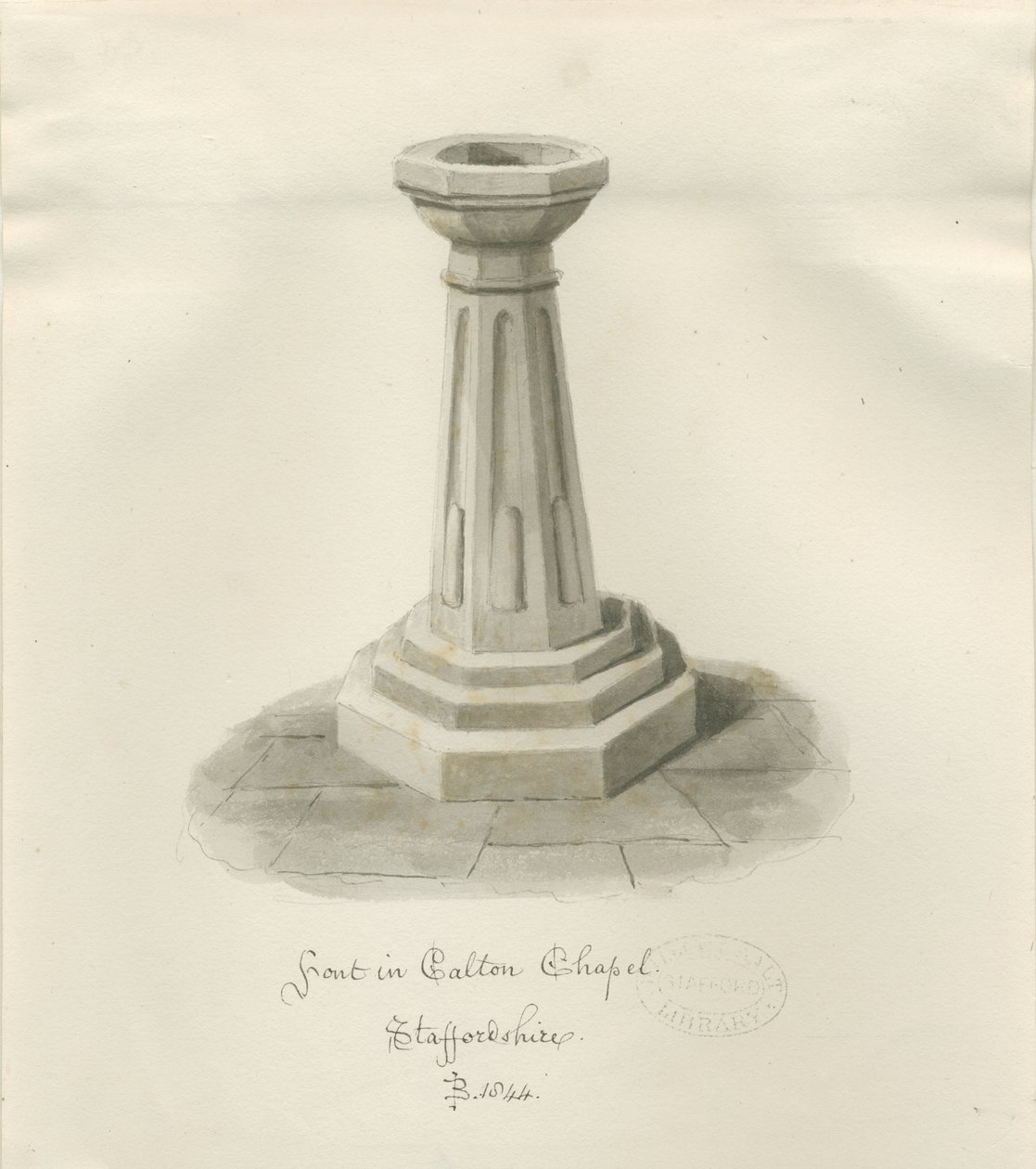 Font in Calton Chapel – most „St. Mária-templom