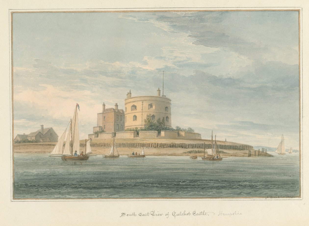 Hampshire - Calshot kastély, 1824 alkotó: John Buckler