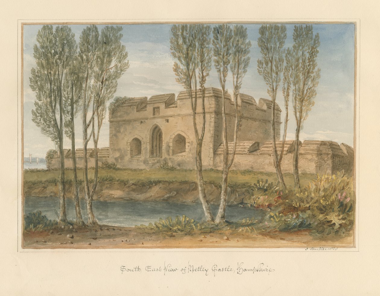 Hampshire - Netley kastély, 1828 alkotó: John Buckler