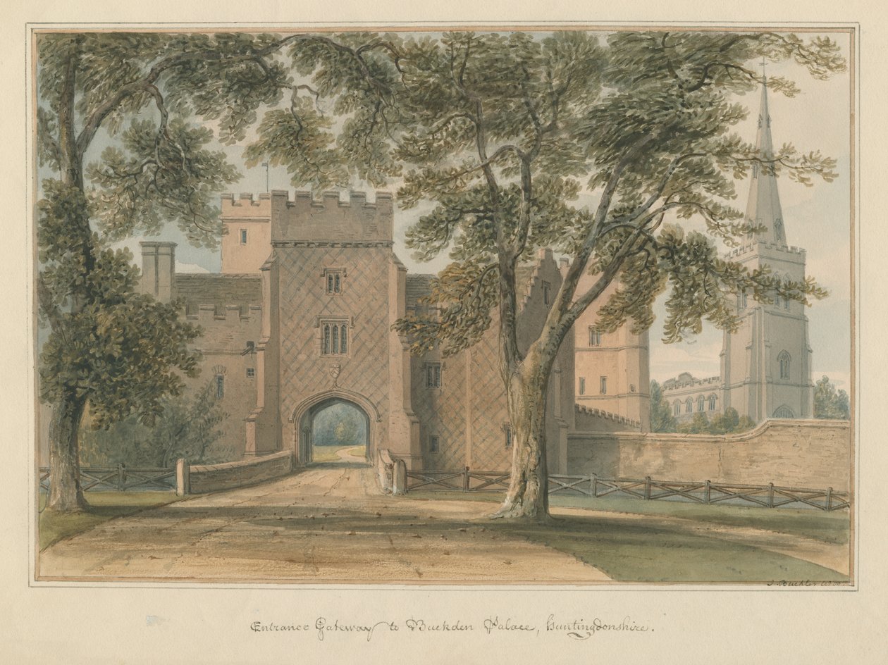 Huntingdonshire – Buckden-palota, 1800 alkotó: John Buckler