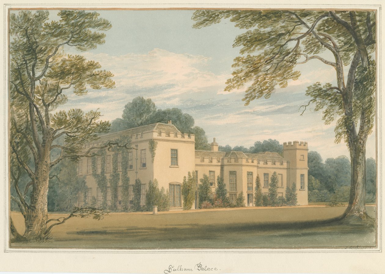 Middlesex – Fulham-palota, 1824 alkotó: John Buckler