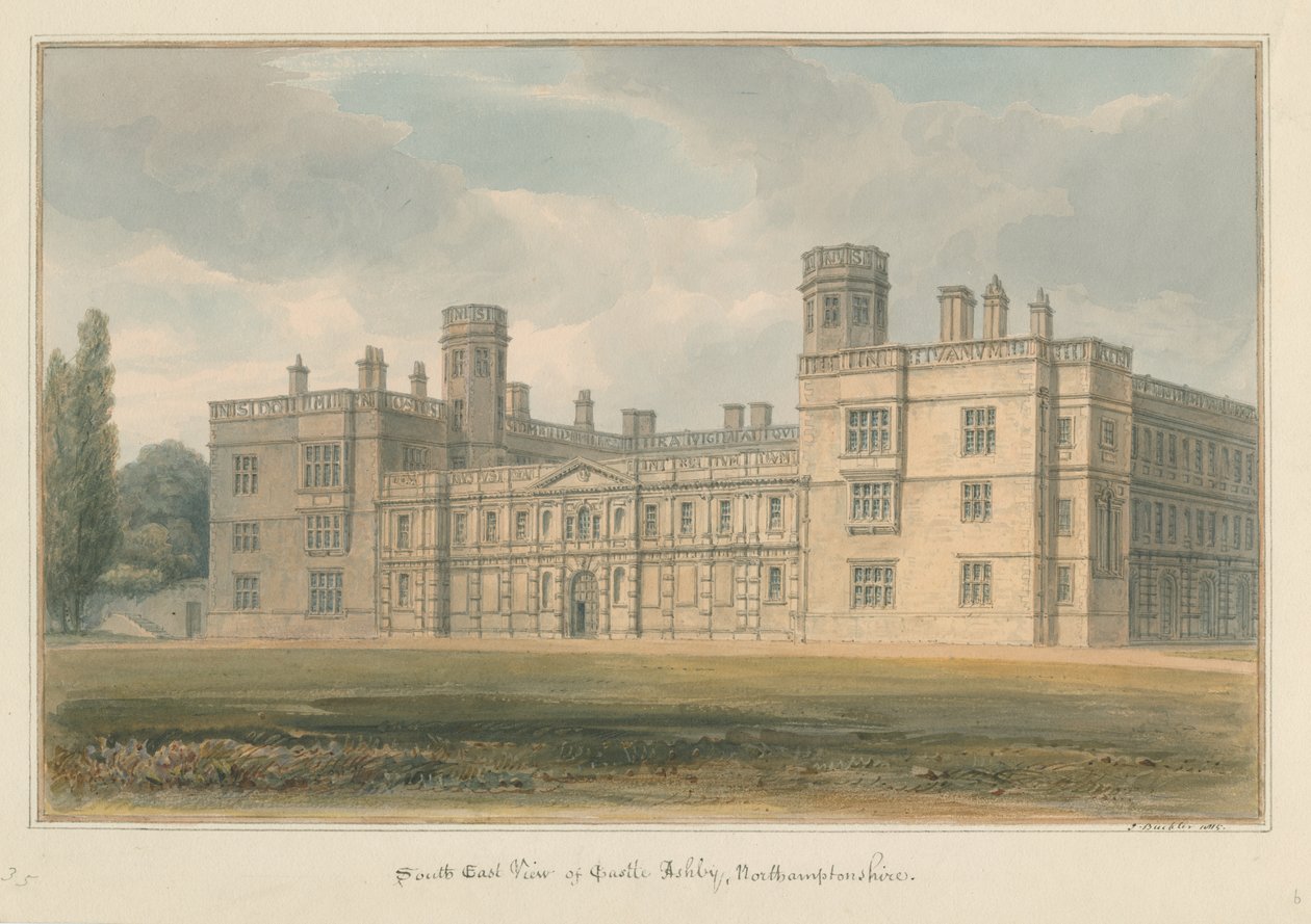 Northamptonshire – Ashby kastély, 1815 alkotó: John Buckler