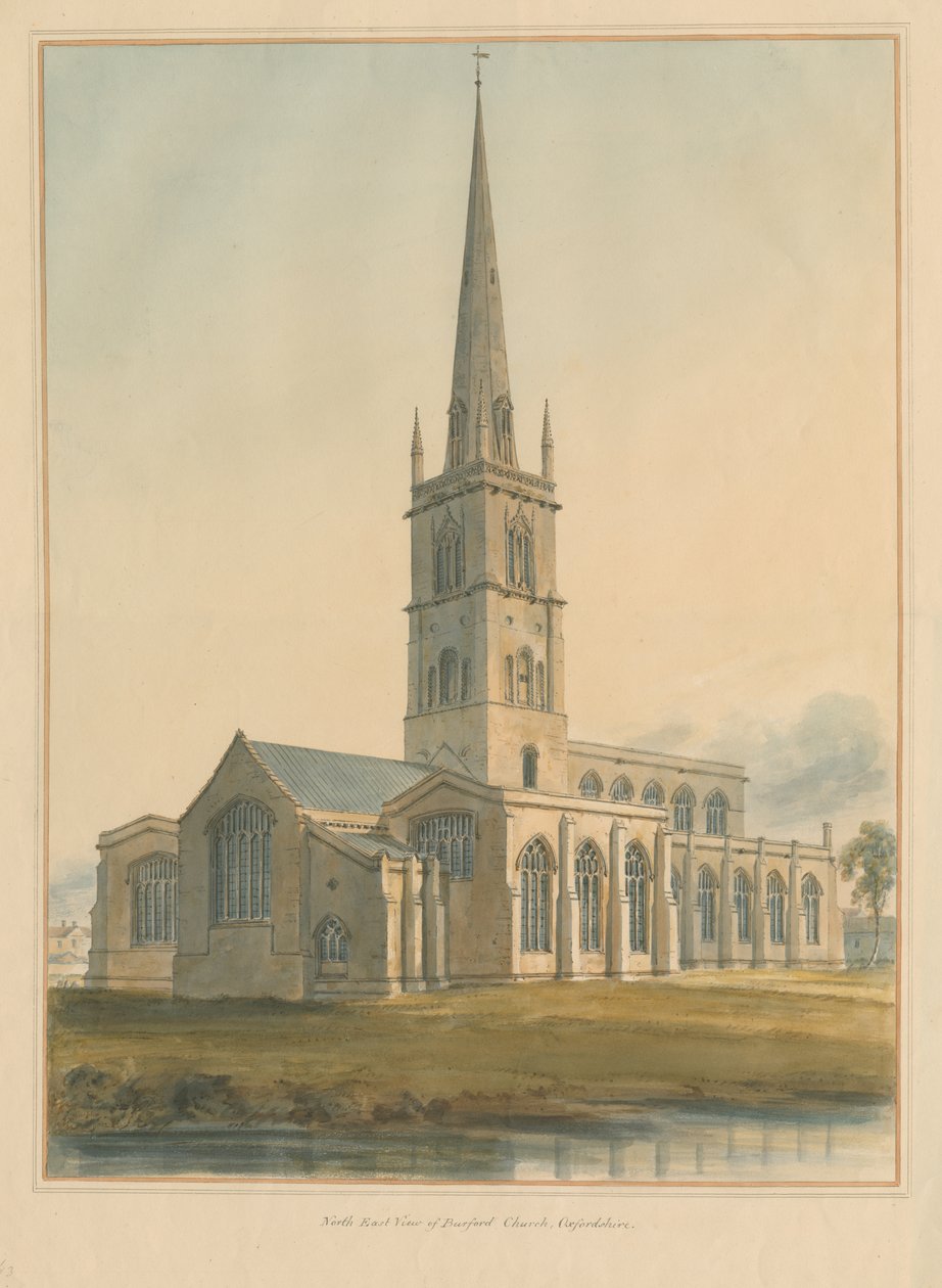Oxfordshire – Burford Church, 1802 alkotó: John Buckler