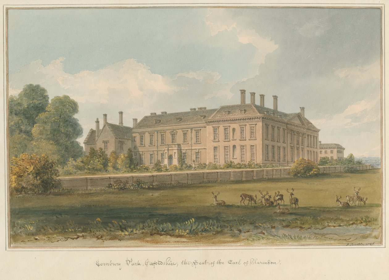 Oxfordshire – Cornbury Park, 1826 alkotó: John Buckler