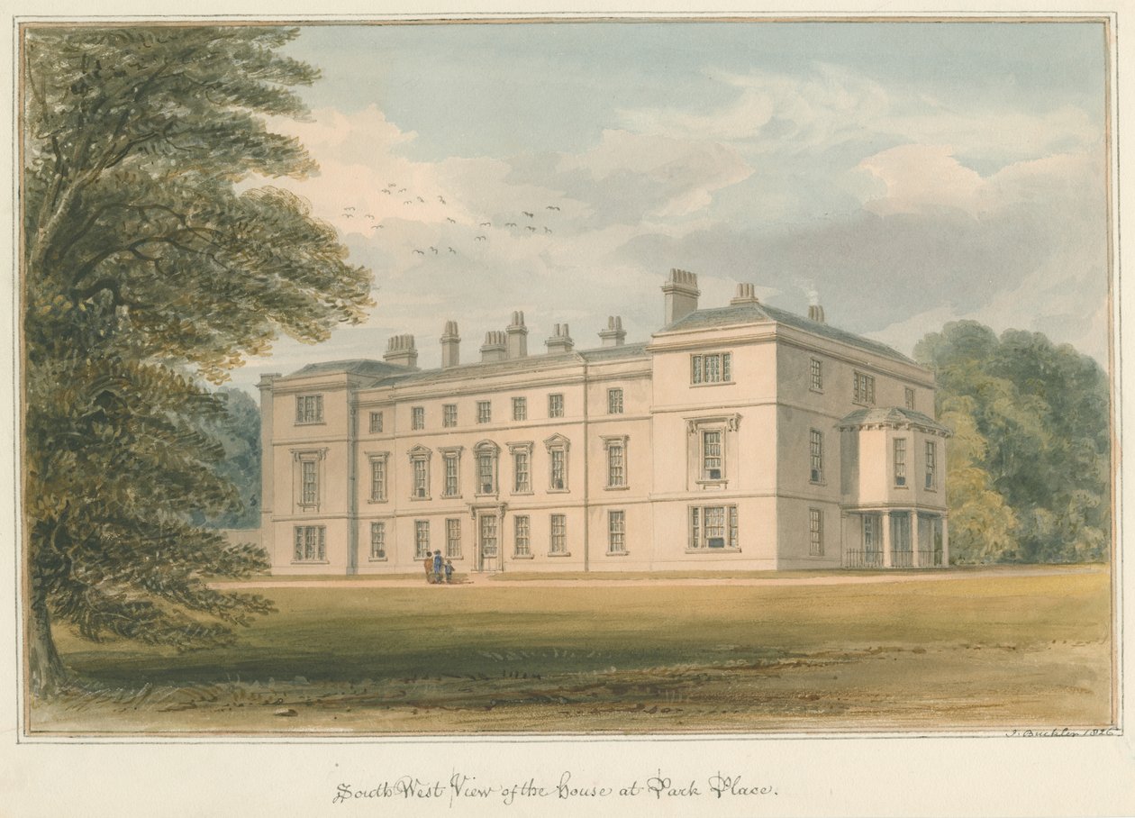 Oxfordshire – Henley upon Thames – Park Place House, 1826 alkotó: John Buckler