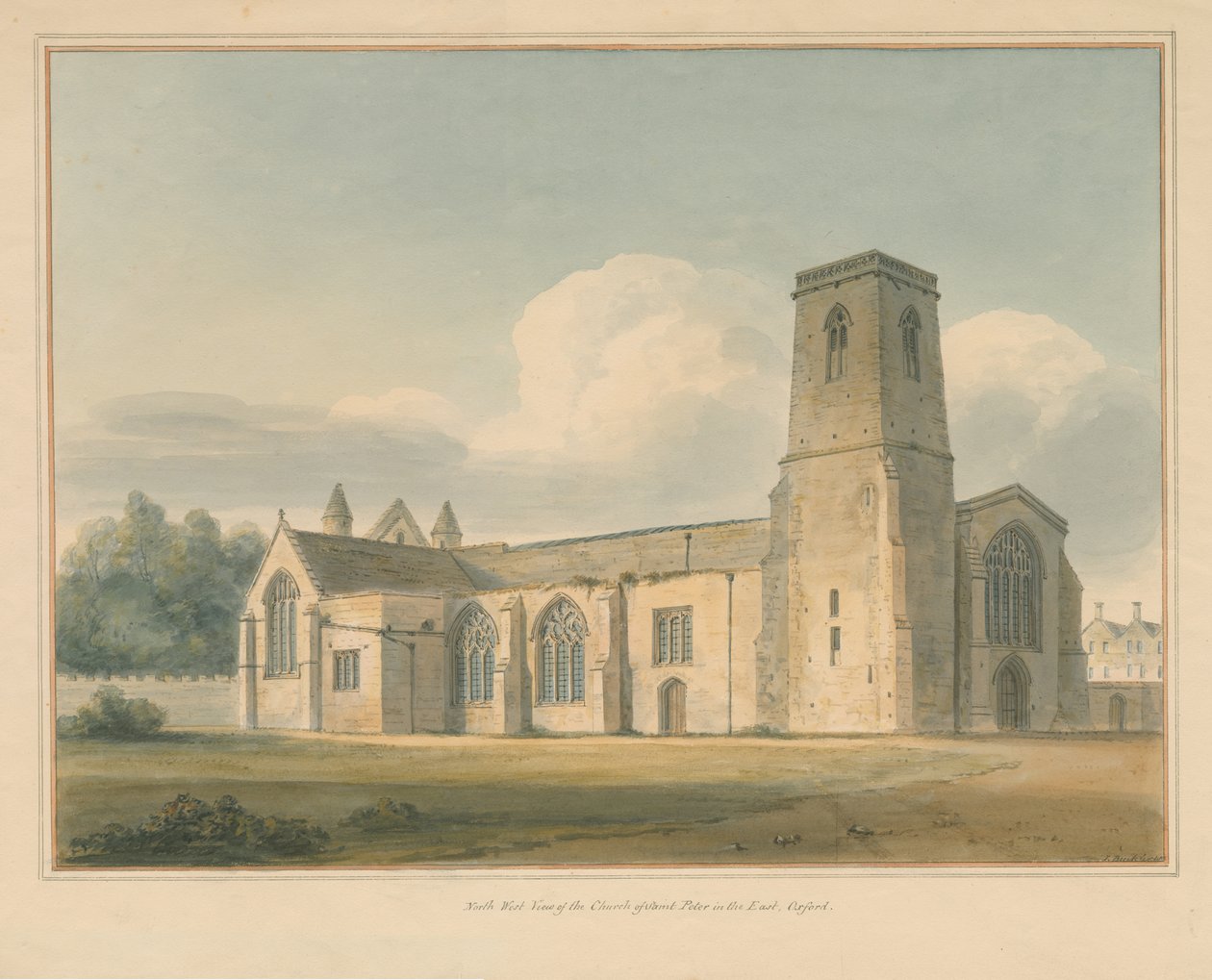 Oxfordshire – Oxford – St. Peter in the East Church, 1803 alkotó: John Buckler