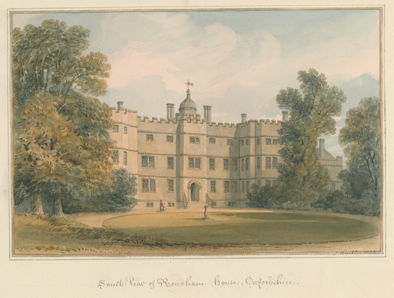 Oxfordshire – Rousham House, 1823 alkotó: John Buckler