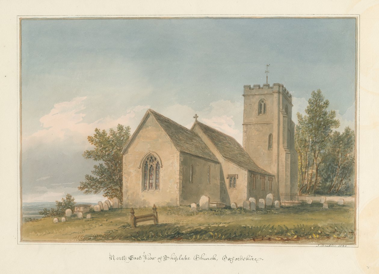 Oxfordshire – Shiplake templom, 1830 alkotó: John Buckler