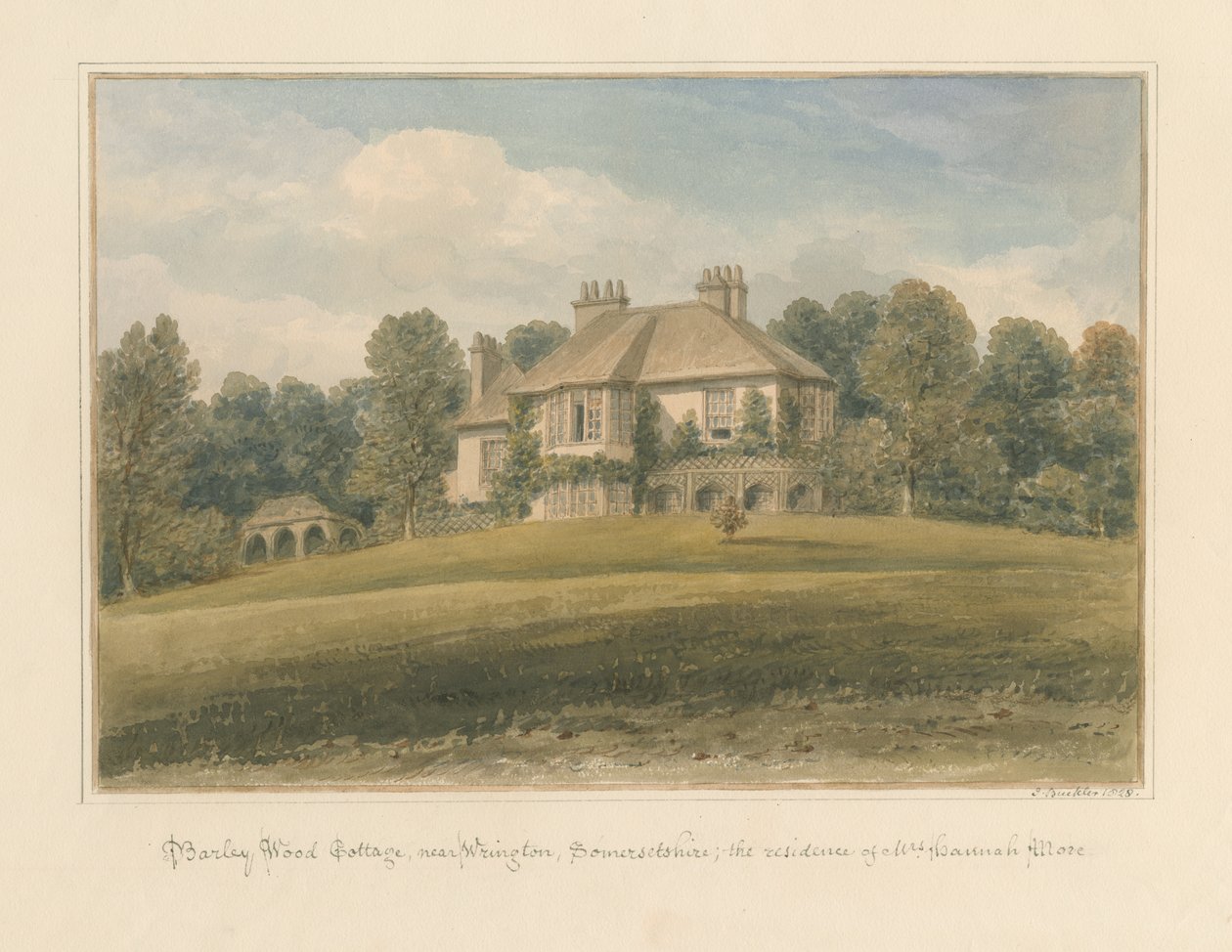 Somerset - Wrington - Barley Wood Cottage, 1828 alkotó: John Buckler