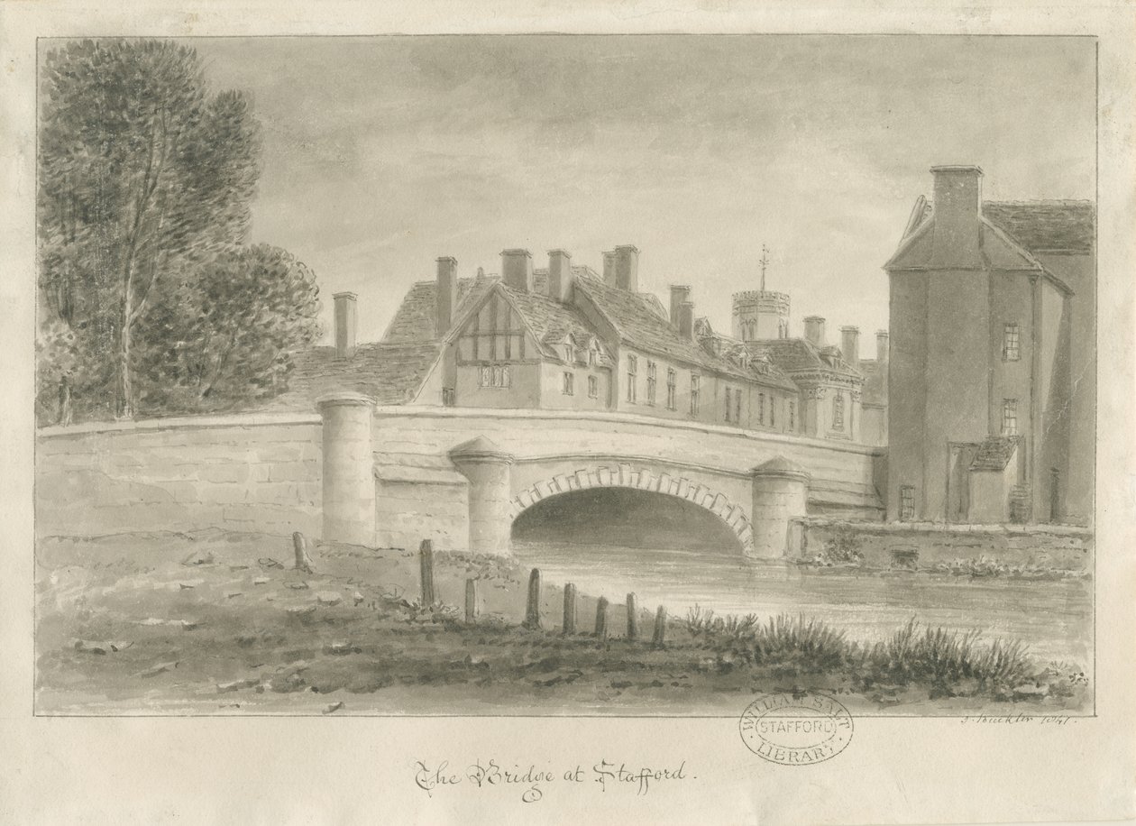Stafford - Bridge: szépia rajz alkotó: John Buckler