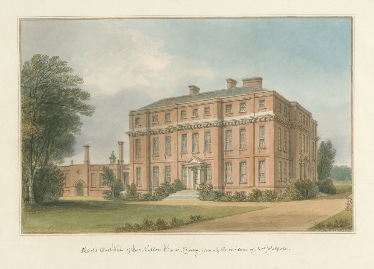 Surrey - Carshalton House, 1831 alkotó: John Buckler