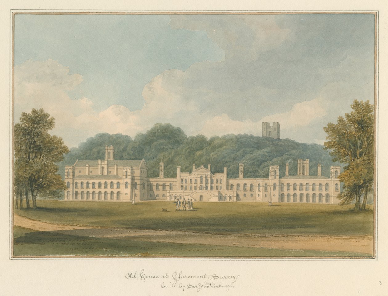 Surrey – Claremont – Old House, 1824 alkotó: John Buckler