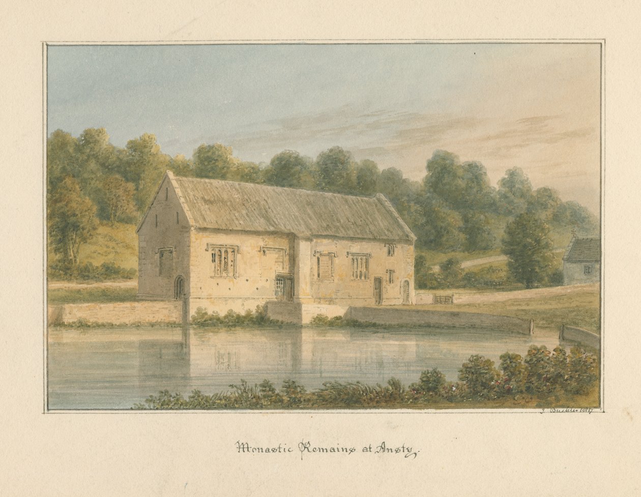 Wiltshire - Ansty - Monastic Remains, 1817 alkotó: John Buckler