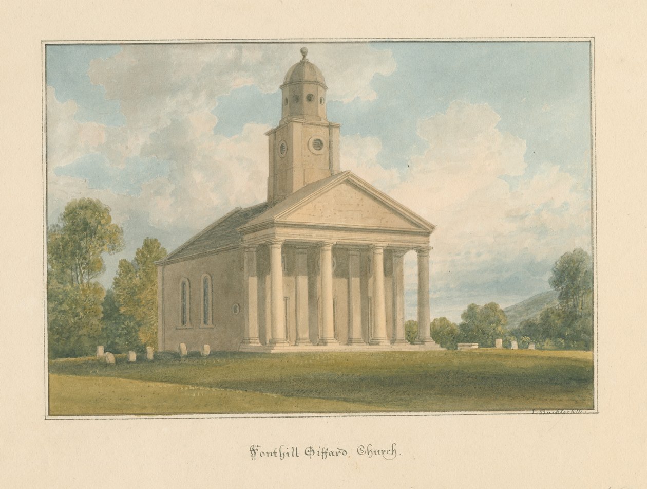 Wiltshire - Fonthill Giffard templom, 1811 alkotó: John Buckler