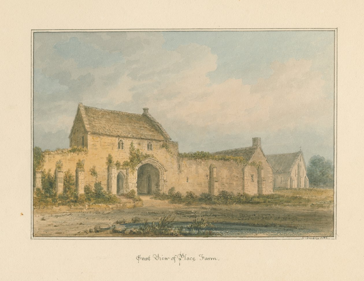 Wiltshire – Place Farm, 1812 alkotó: John Buckler