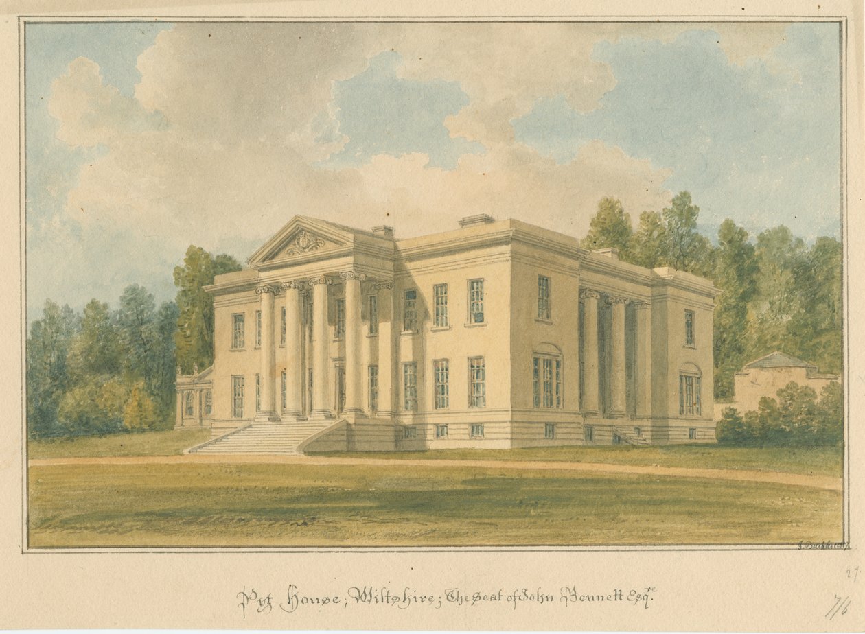 Wiltshire - Pyt House, 1817 alkotó: John Buckler
