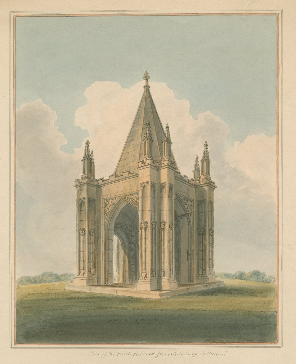 Wiltshire – Salisbury katedrális – Veranda, 1800 alkotó: John Buckler