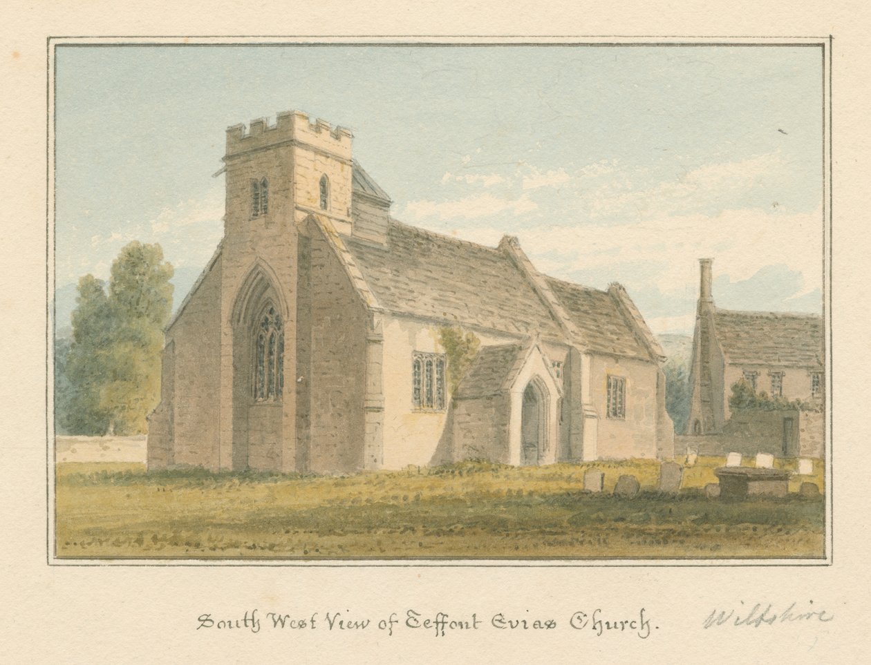 Wiltshire - Teffont Evias templom alkotó: John Buckler
