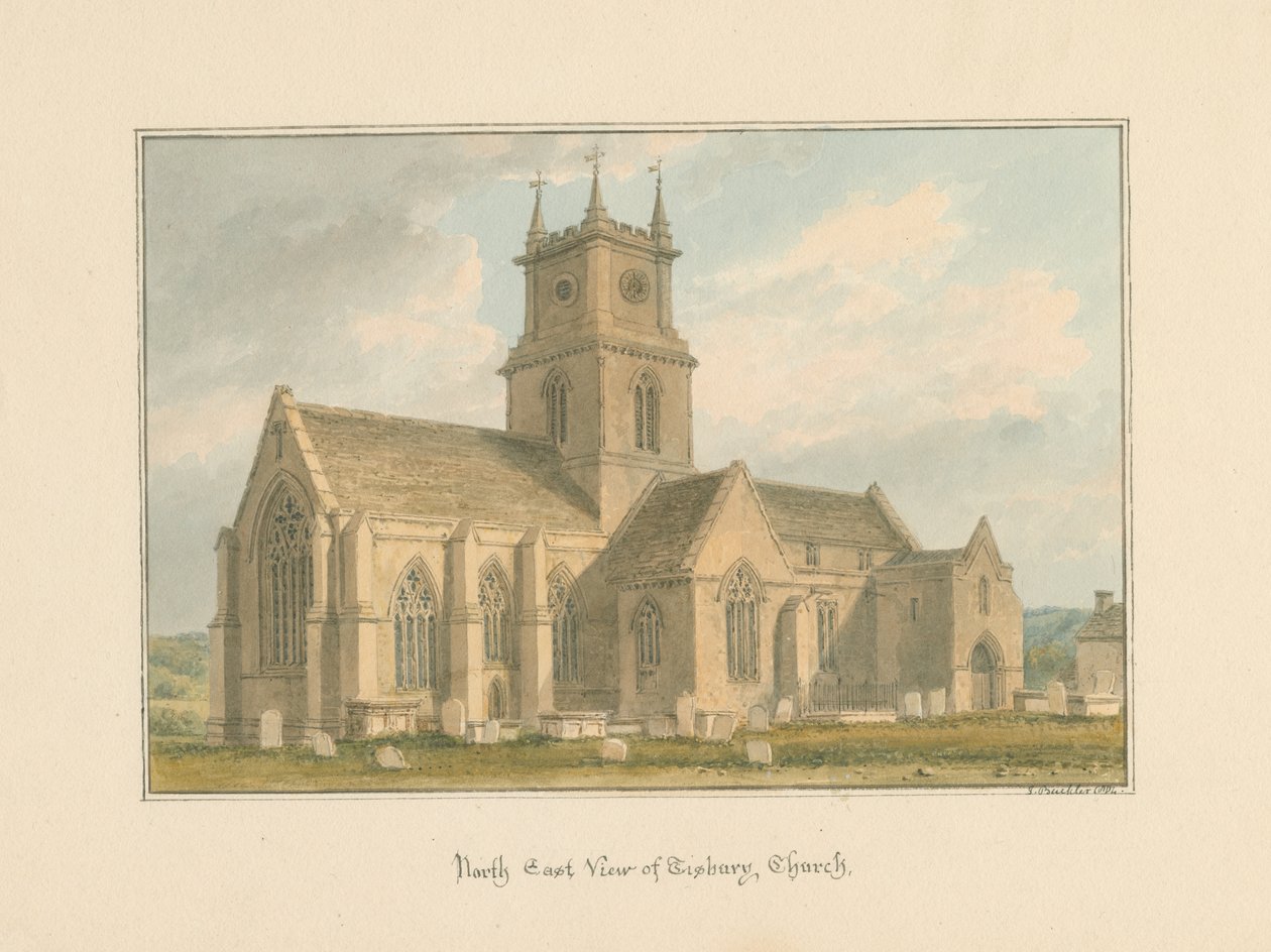 Wiltshire – Tisbury templom, 1804 alkotó: John Buckler