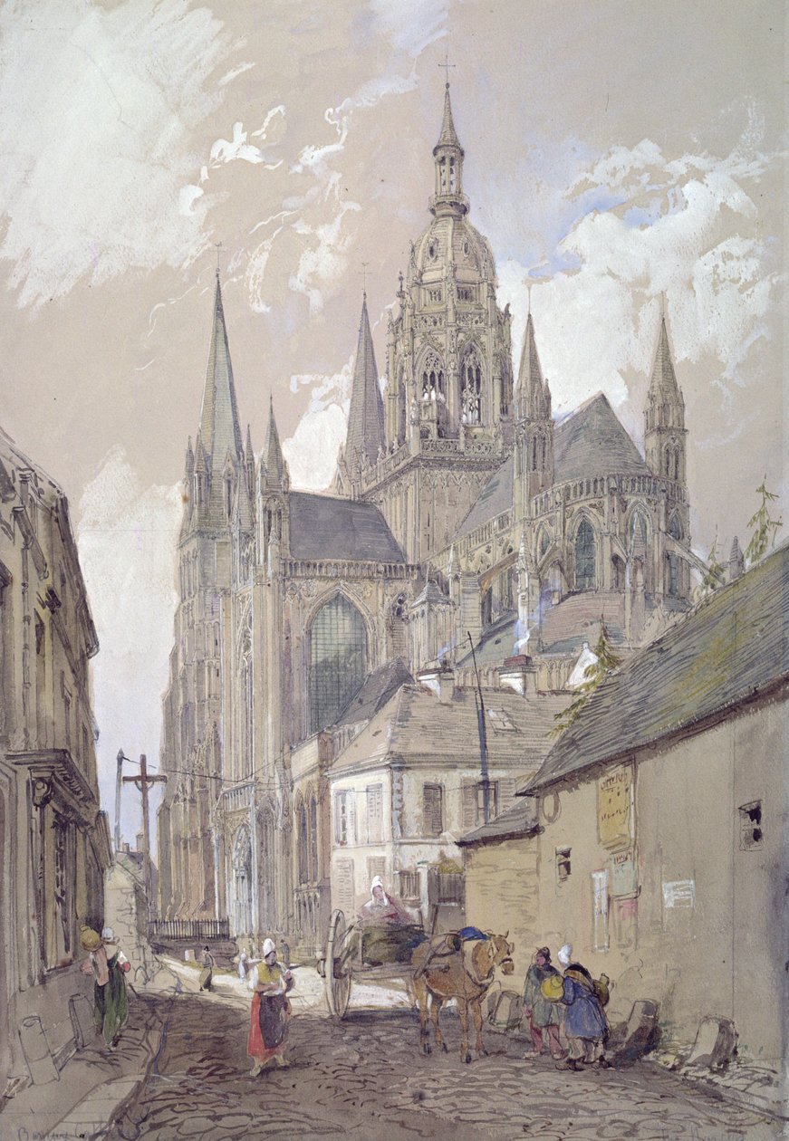 Bayeux-i katedrális, kilátás délkeletről alkotó: John Burgess