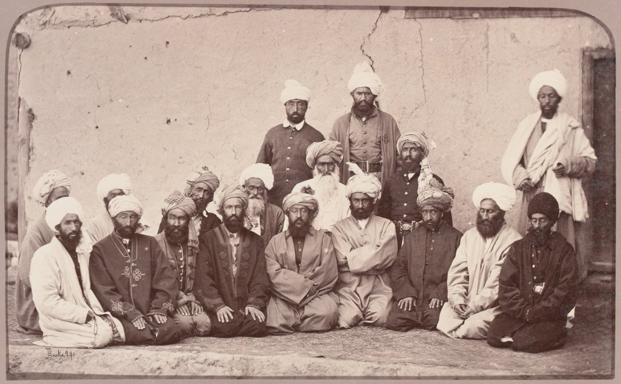 Sirdar Habeeboolah [sic] Gilzai és más kánok, 1879 alkotó: John Burke
