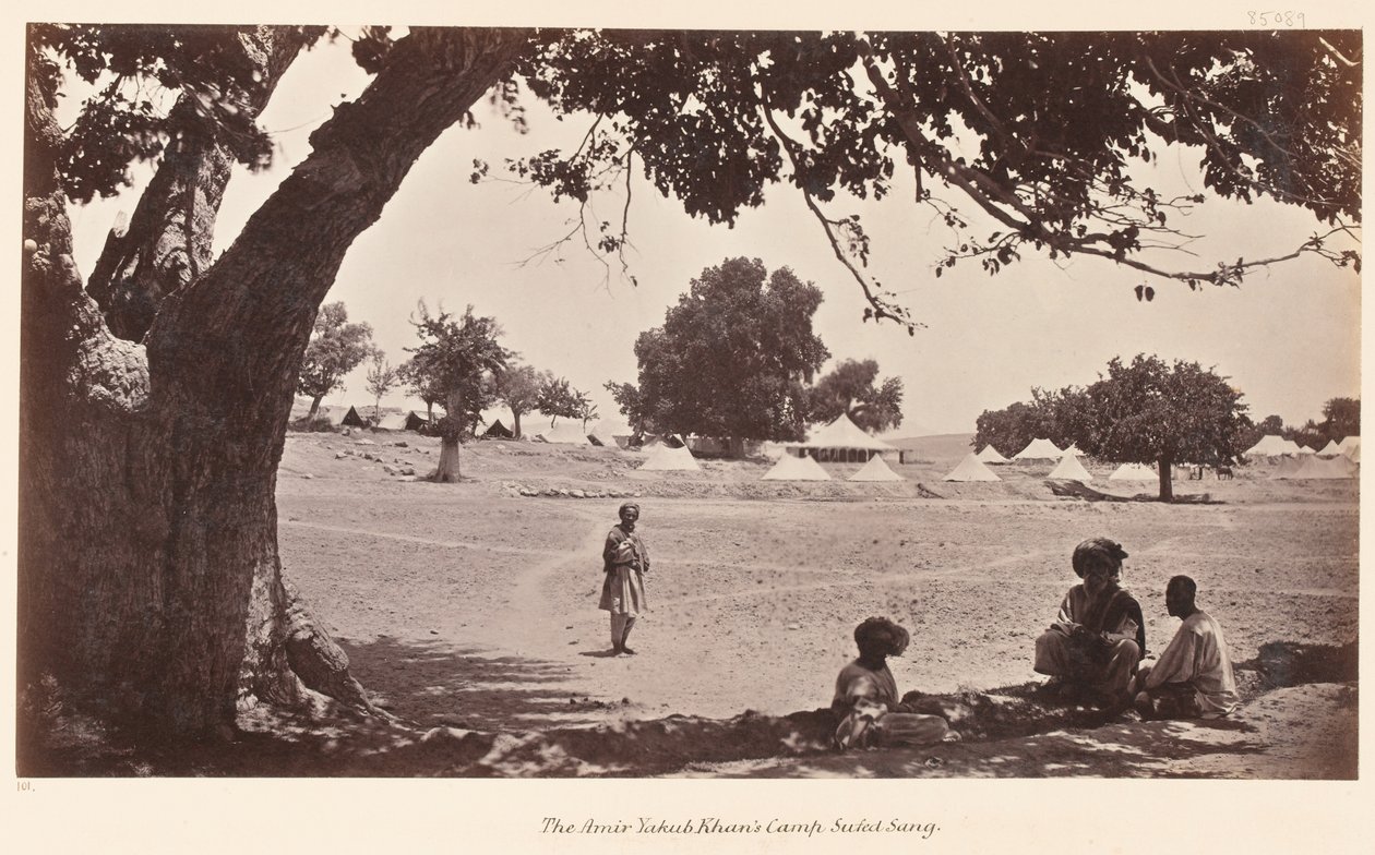 Amir Yakub Khan Safed Sang tábora, 1879 alkotó: John Burke