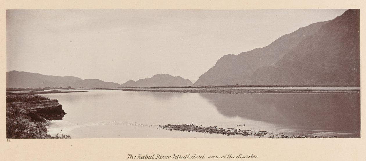 ?A Kabul folyó, Jellabad, a katasztrófa színhelye?, 1879 alkotó: John Burke