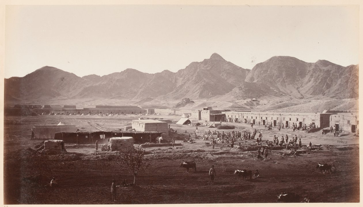 „A Dakka-erőd nyugati vége, Khurd Khyber felé néz” alkotó: John Burke