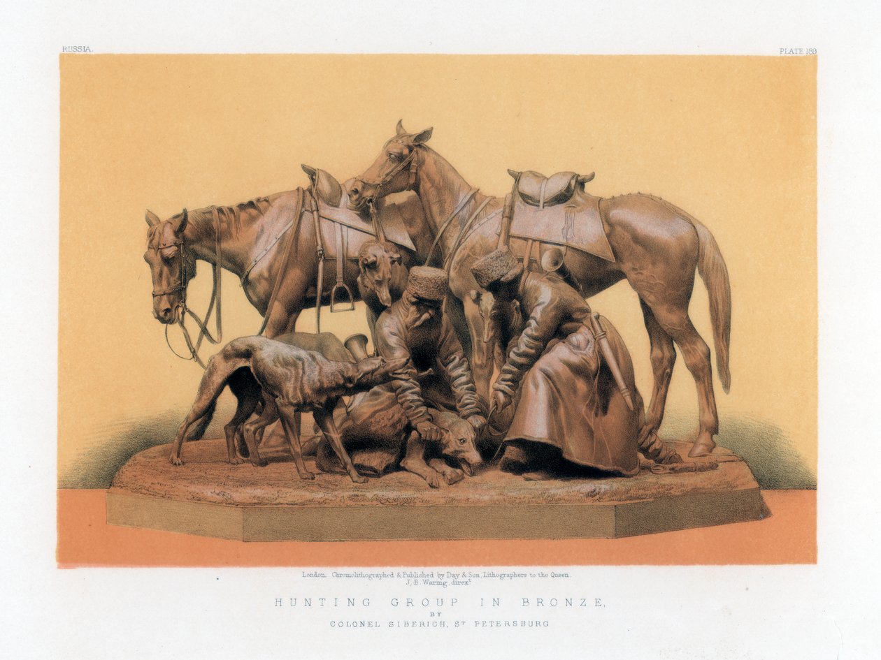 Vadászcsoport bronzban, 19. század. alkotó: John Burley Waring