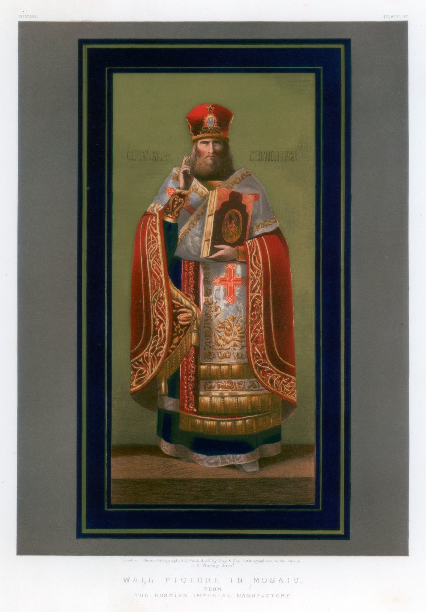 Falkép mozaikban, 19. század. alkotó: John Burley Waring