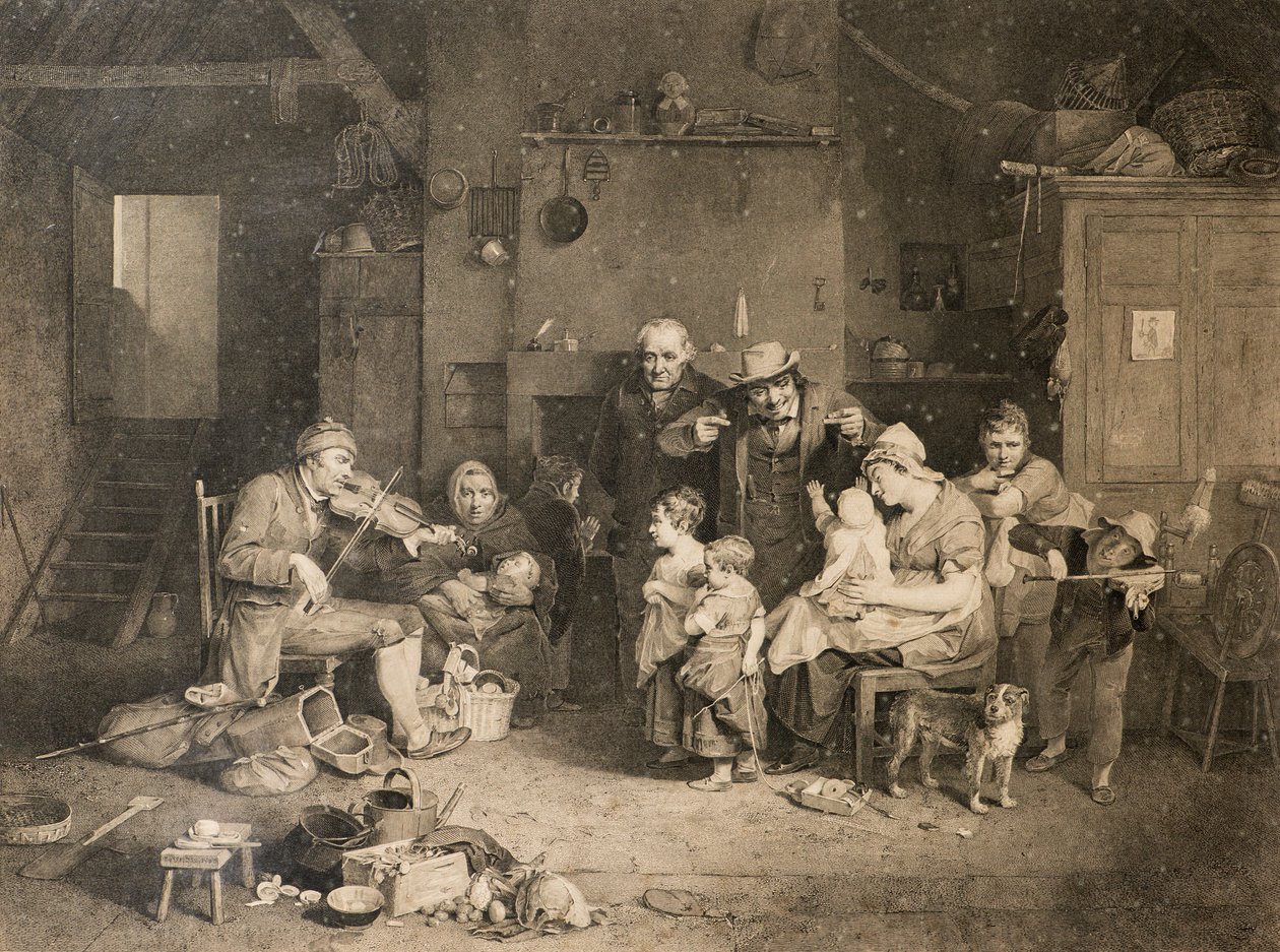 A vak hegedűs (Sir David Wilkie nyomán) alkotó: John Burnet
