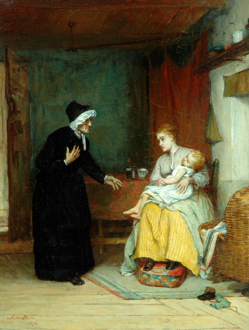 Szorongó pillanatok, 1874 alkotó: John Burr