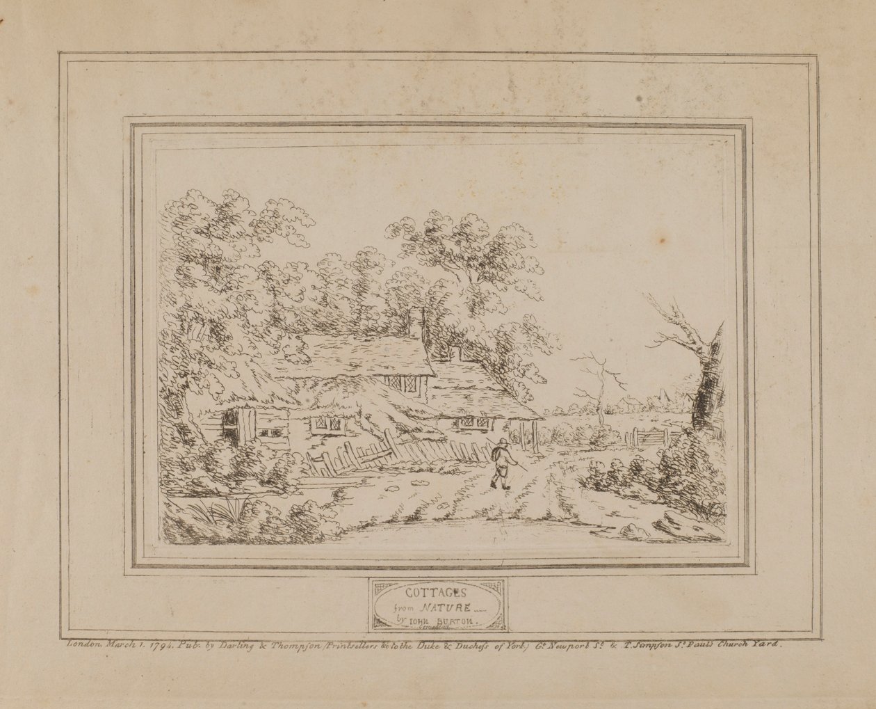 Cottage from Nature (a házikóval balra) alkotó: John Burton