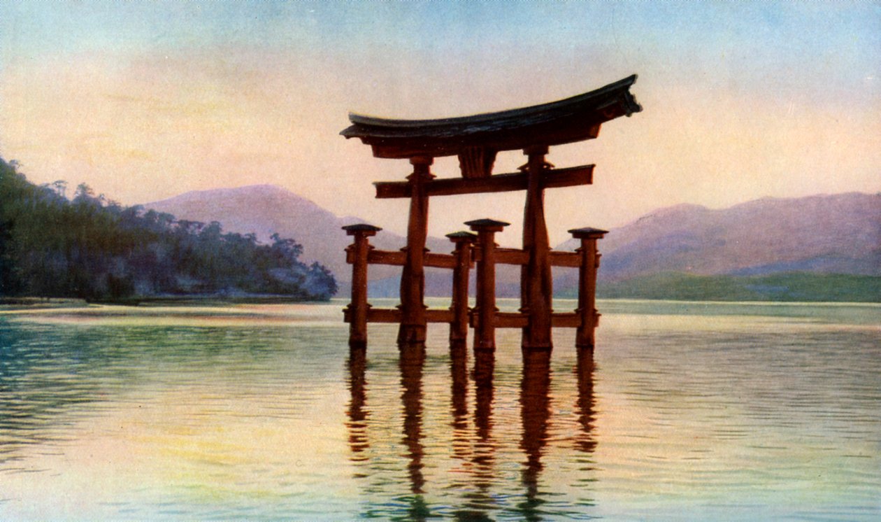 Torii of Goushima Te MP tag Miyajima Medical homok, Japán, 1930-as évek alkotó: John Bushby