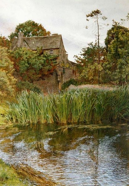 Egy őszi kert alkotó: John Byam Liston Shaw