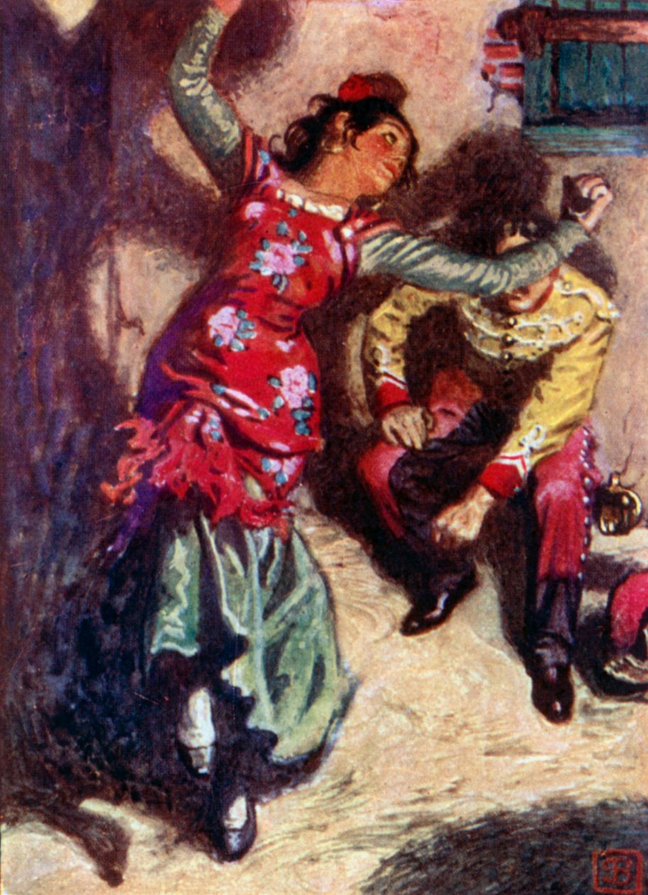 George Bizet, Carmen (színes litográfia) alkotó: John Byam Liston Shaw