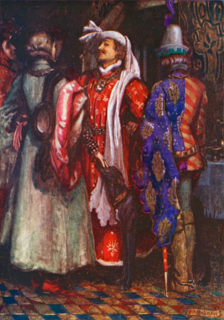 "Imádkozzunk Istenhez, hogy siessünk és túl későn jöjjünk!" II. Richárd - I. felvonás, 4. jelenet (színes litográfia) alkotó: John Byam Liston Shaw