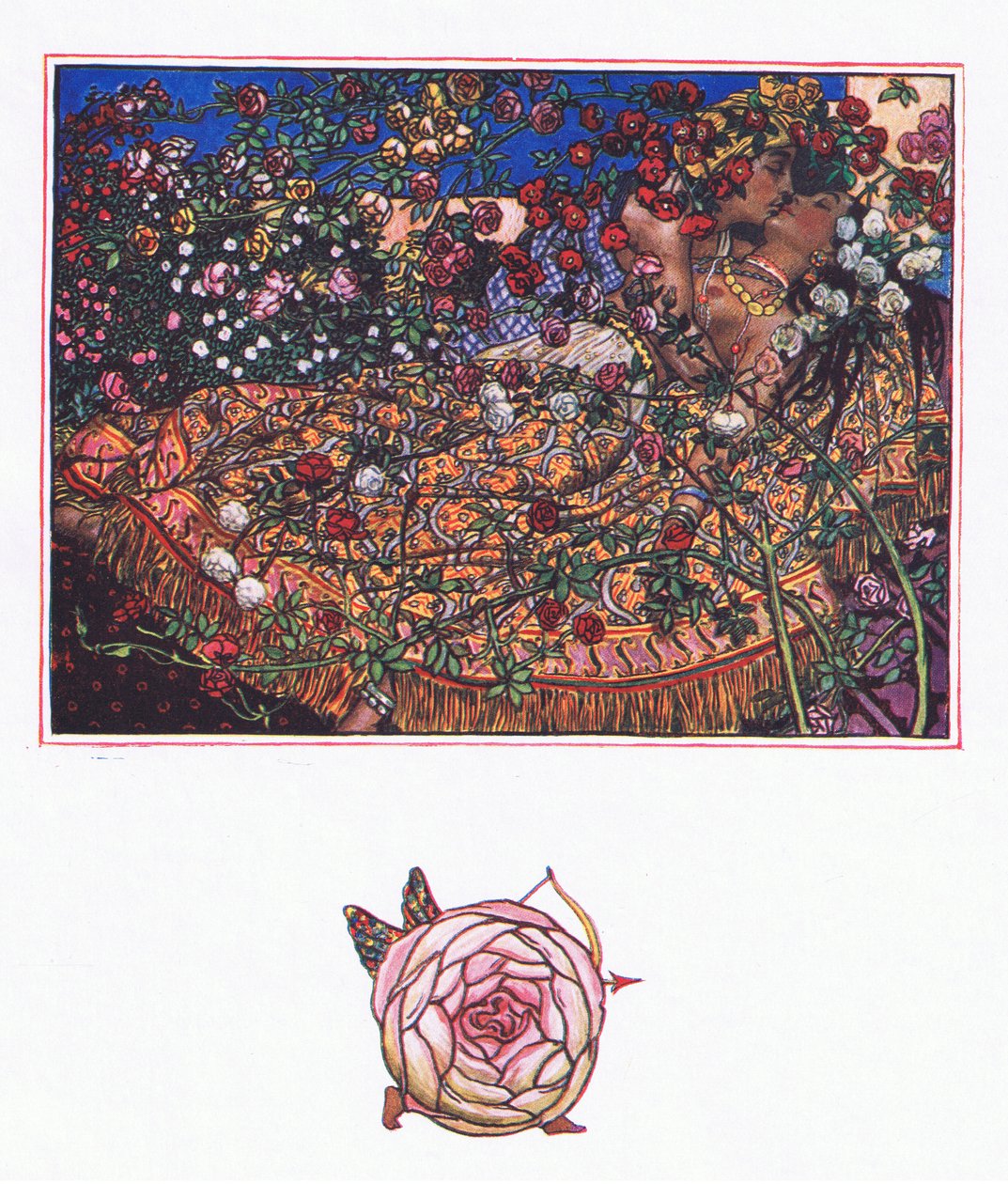 Gulbaz dala, illusztráció a Káma kertjéből (és más dalszöveg Indiából), 1920 alkotó: John Byam Liston Shaw
