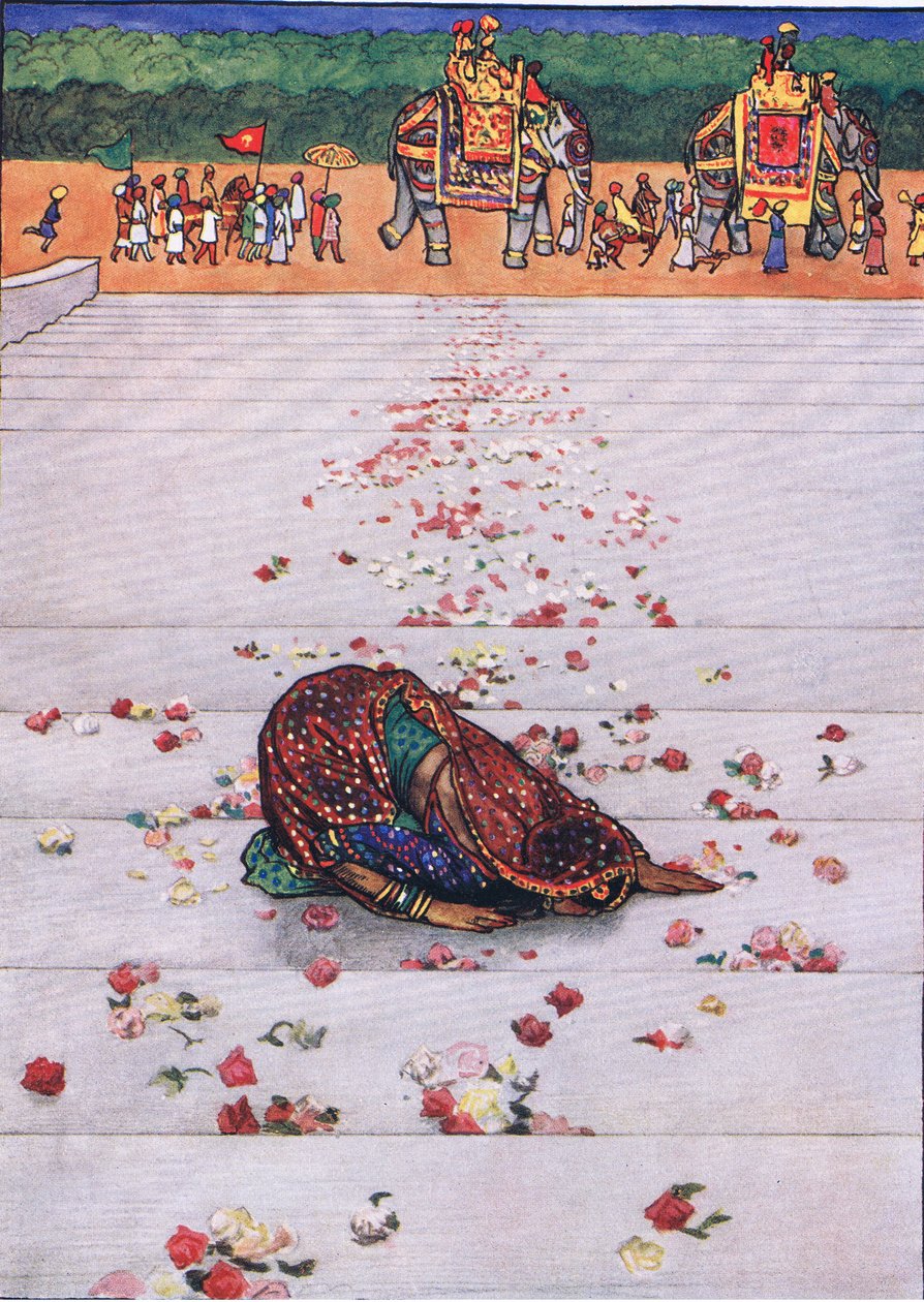 Dal az odaadó rabszolgáról, illusztráció a "Káma kertjéből". alkotó: John Byam Liston Shaw